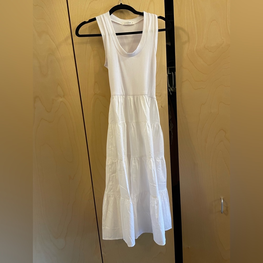 12th Tribe White Flowey Dress